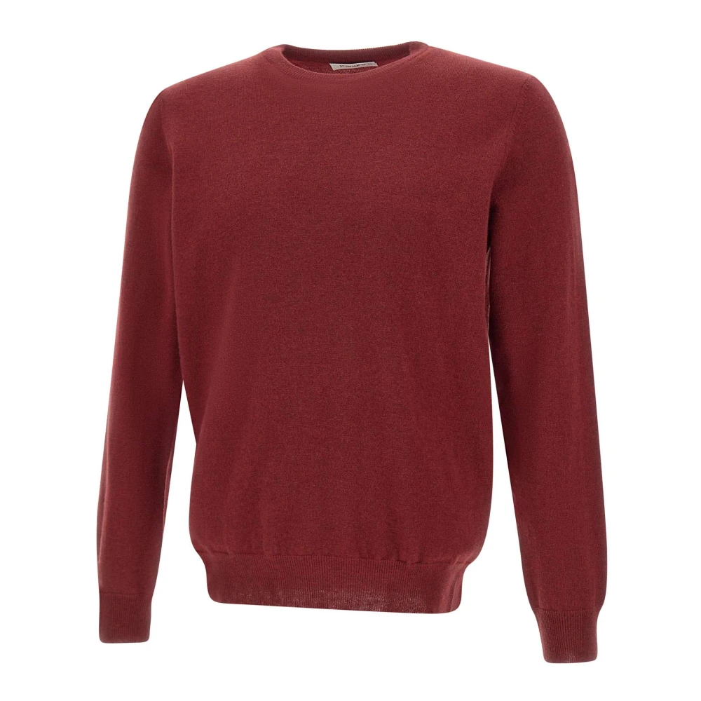 Kangra Men's Red Round-Neck Knitwear, 5XL, Wool Jumper