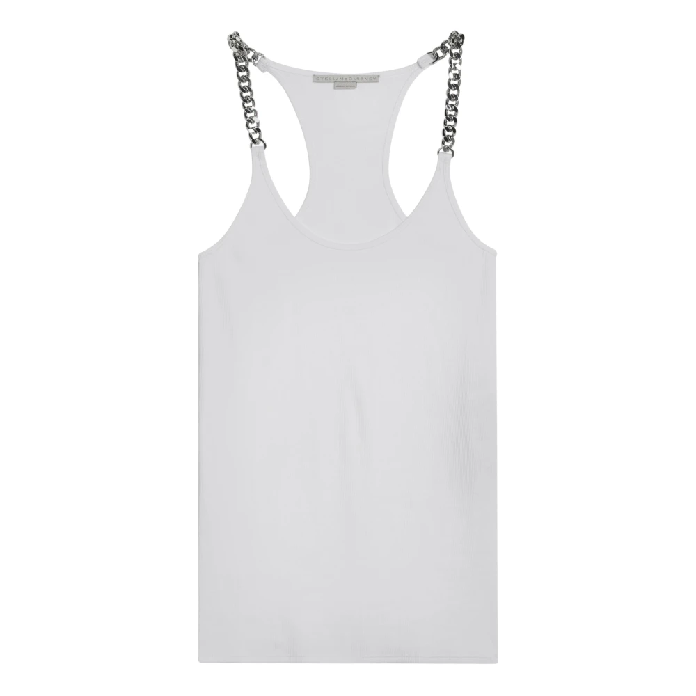 Stella Mccartney Mouwloze Top in Trendy Stijl White Dames