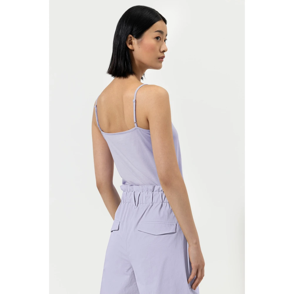 LUISA CERANO Blauwe Mouwloze Top Stijl 378873 7769 Purple Dames