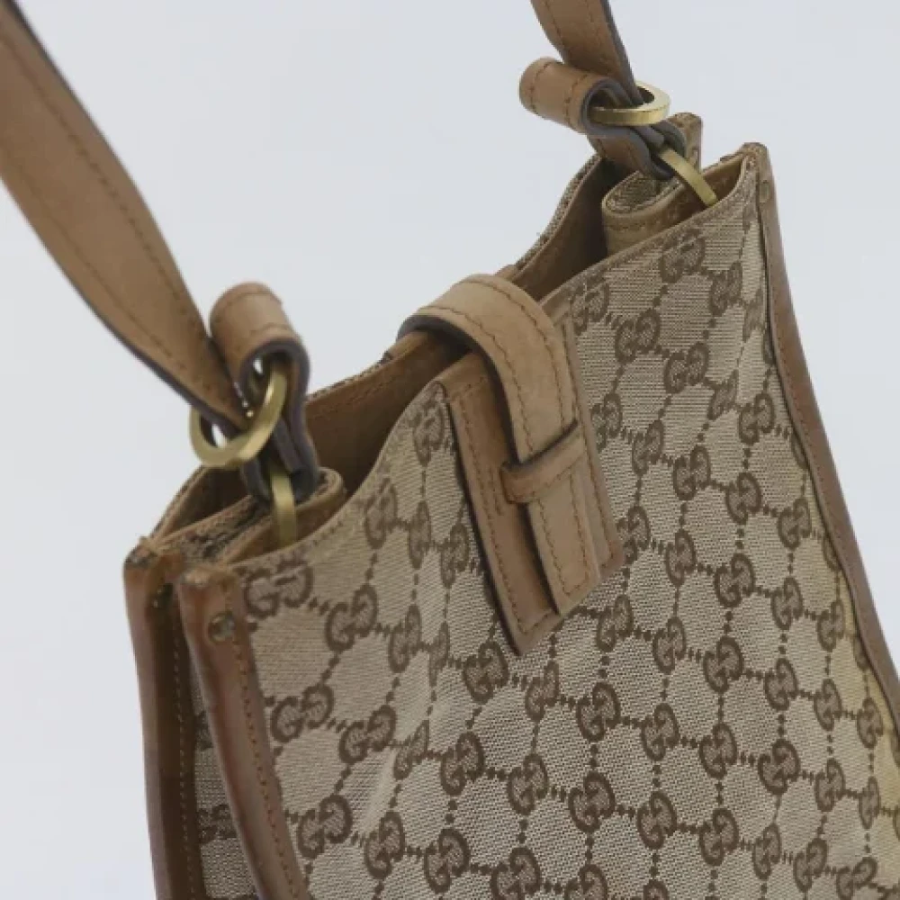 Gucci Vintage Pre-owned Canvas gucci-bags Beige Dames