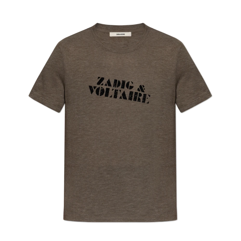 Zadig & Voltaire T-shirt 'Tommy' Brown Heren