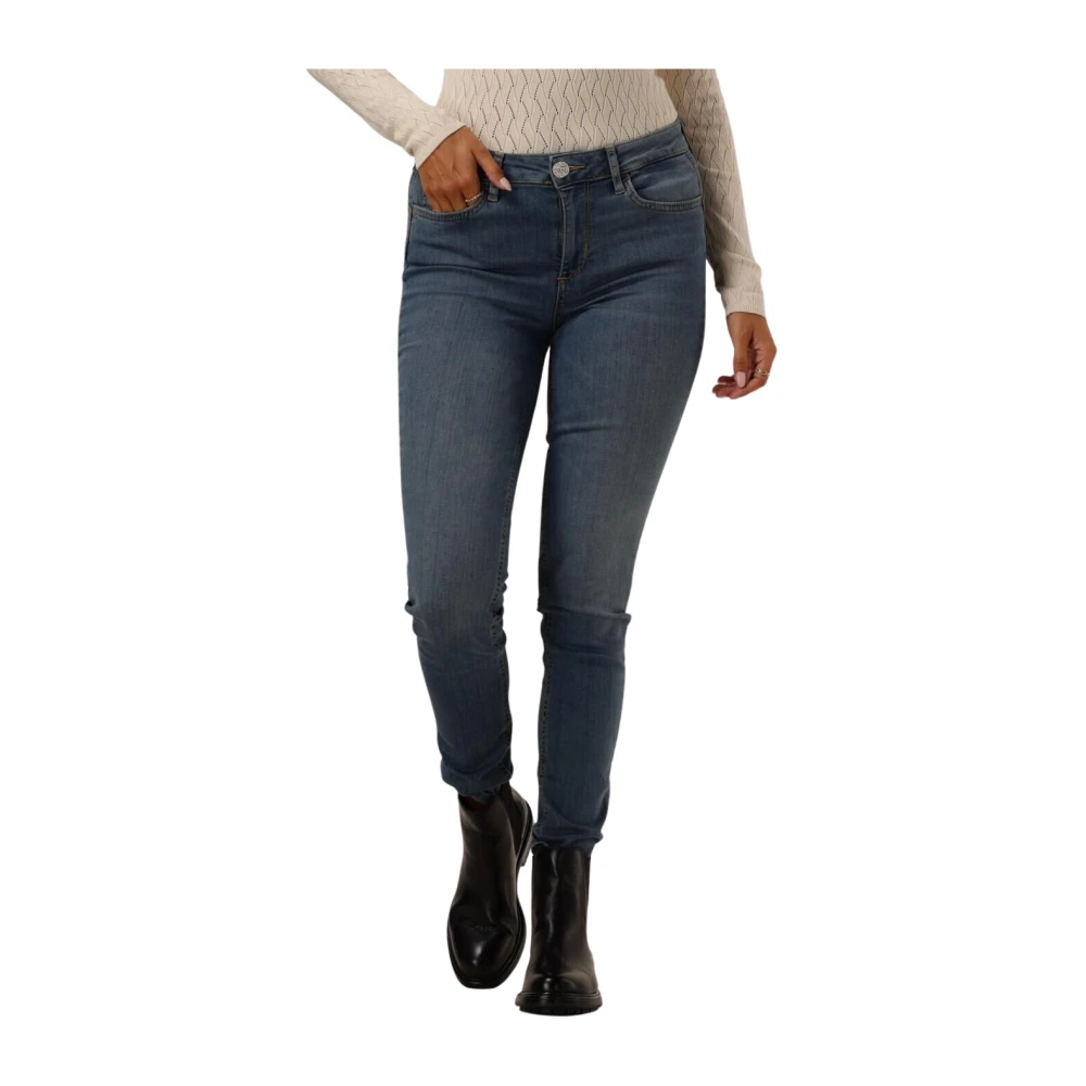 Liu Jo Blauwe Skinny Jeans Hoge Taille Blue Dames