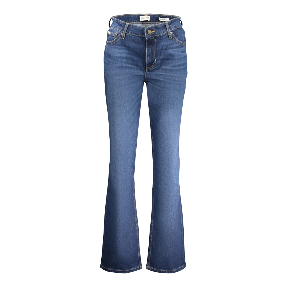 Guess Women's Blue G08 Mid Rise Straight Jeans - Flare Jeans - W27 L32 - Jeans