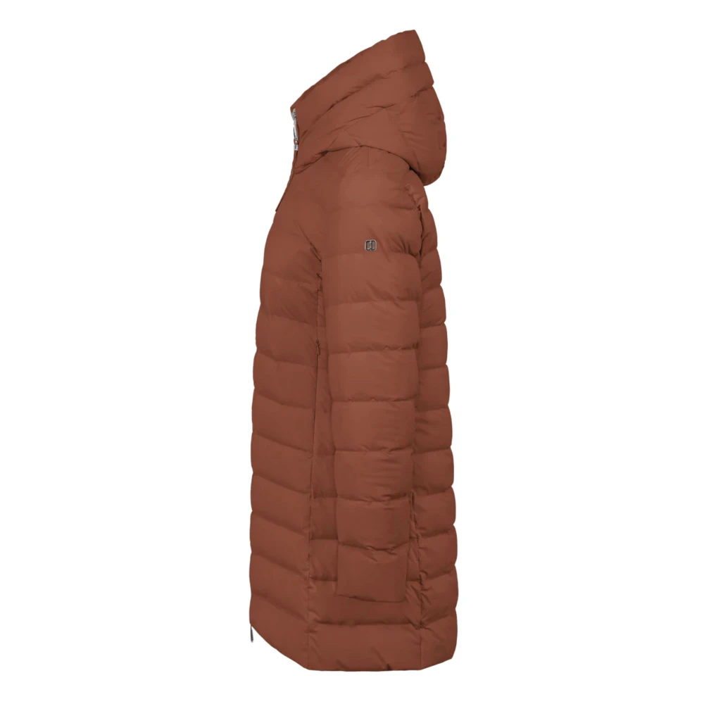 Duno Gewatteerde jas met capuchon Brown Dames