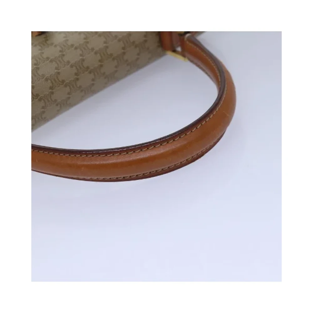 Celine Vintage Pre-owned Canvas handbags Beige Dames