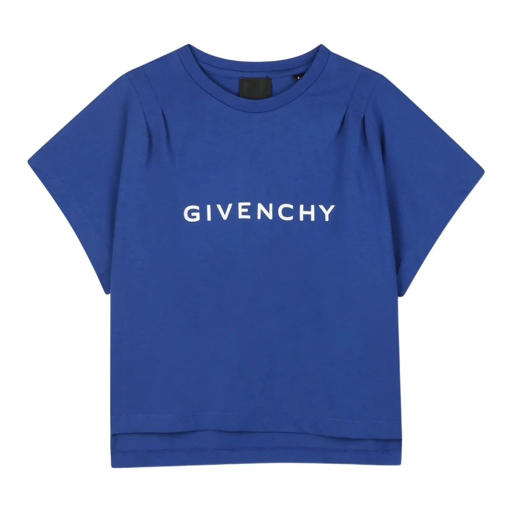 Givenchy Girls Blue T-Shirts And Polos With Logo
