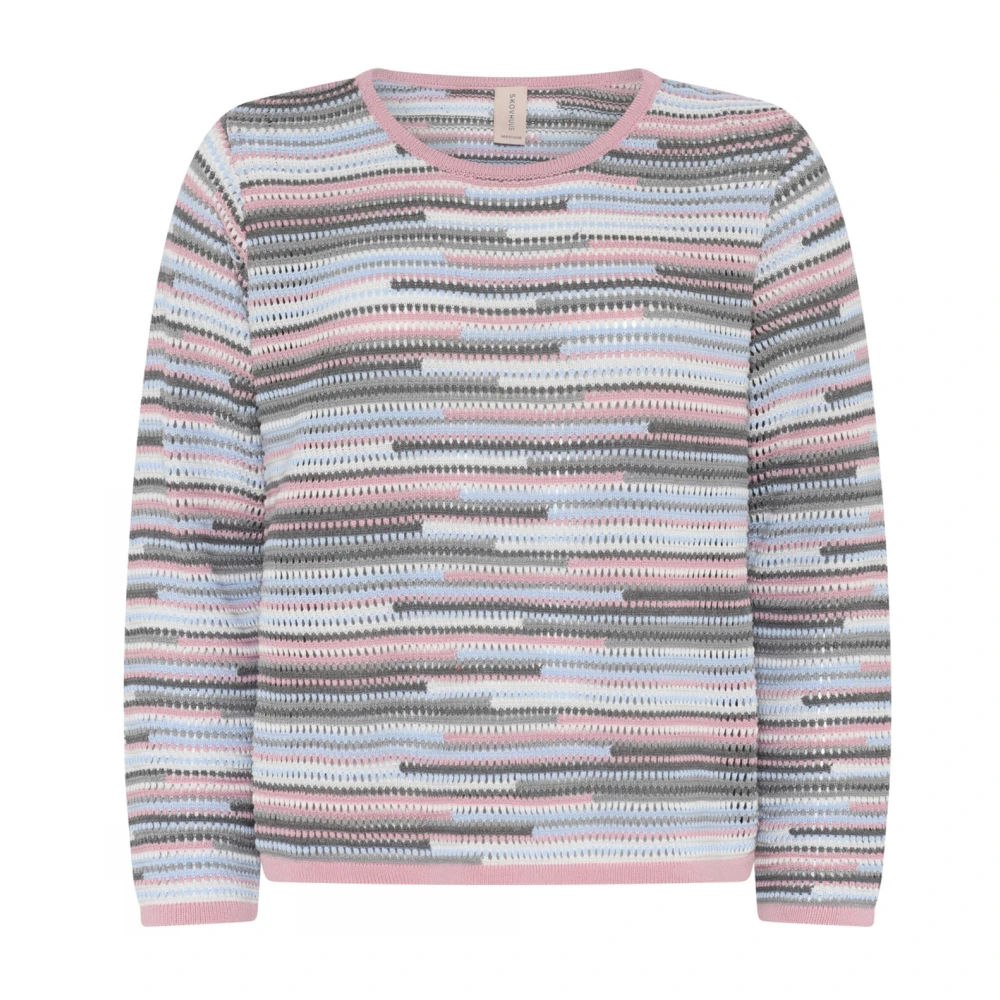 Skovhuus Gestreepte Openwork Trui Blouse Geranium Multicolor Dames
