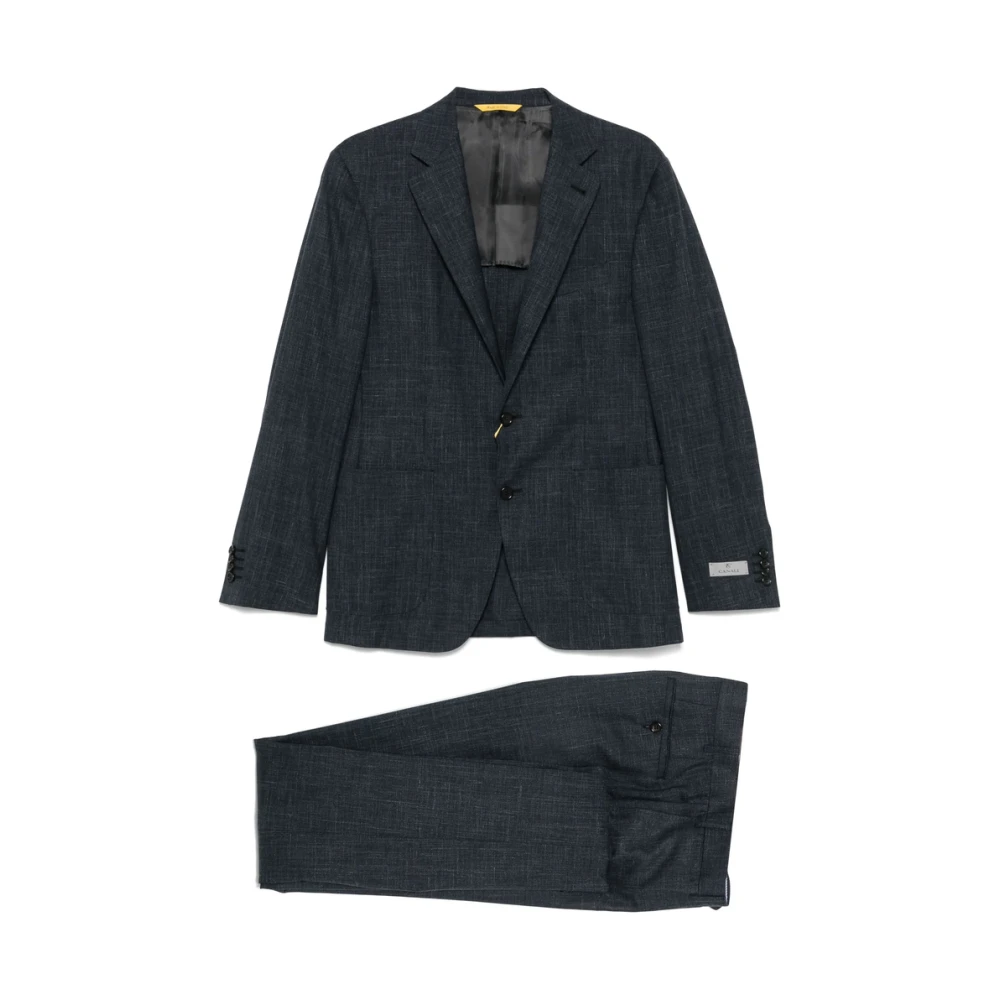 Canali Blauw-Grijs Formeel Pak Jas Blue Heren