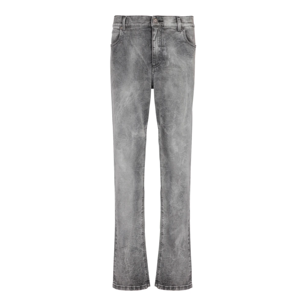 Balmain Gray Denim Regular-Fit Jeans - Male - Straight Fit Jeans - W31 - Jeans