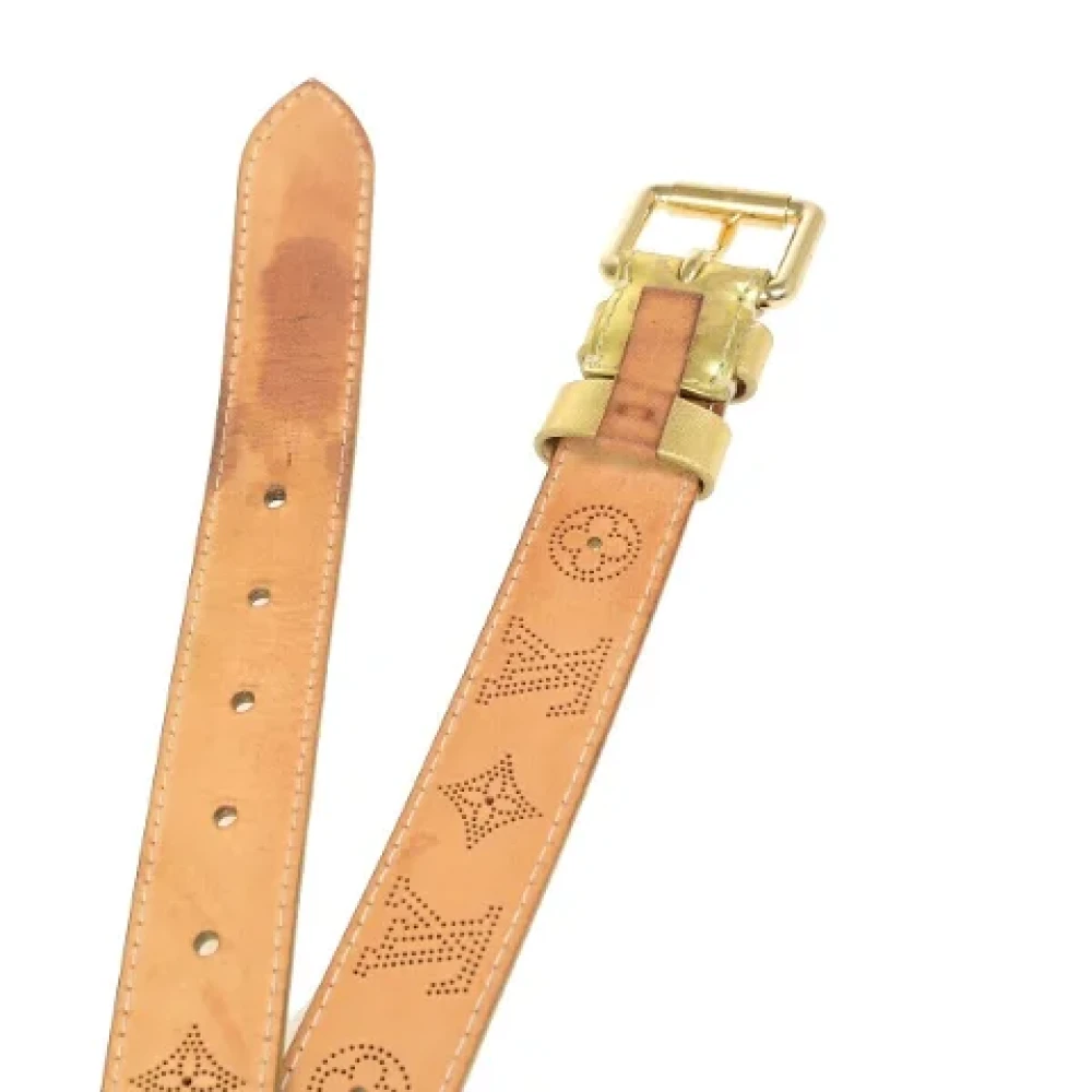 Louis Vuitton Vintage Pre-owned Leather belts Yellow Dames