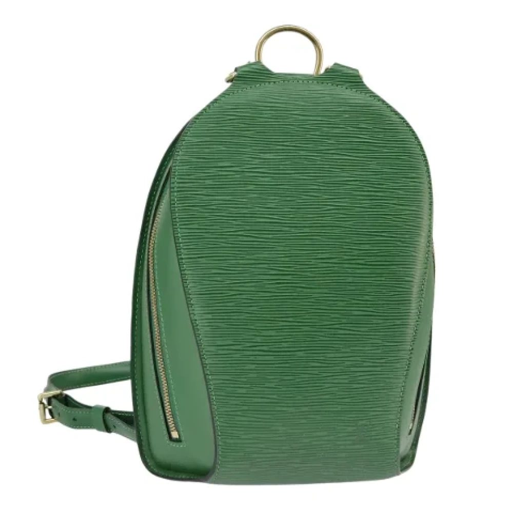 Louis Vuitton Vintage Pre-owned Leather backpacks Green Dames