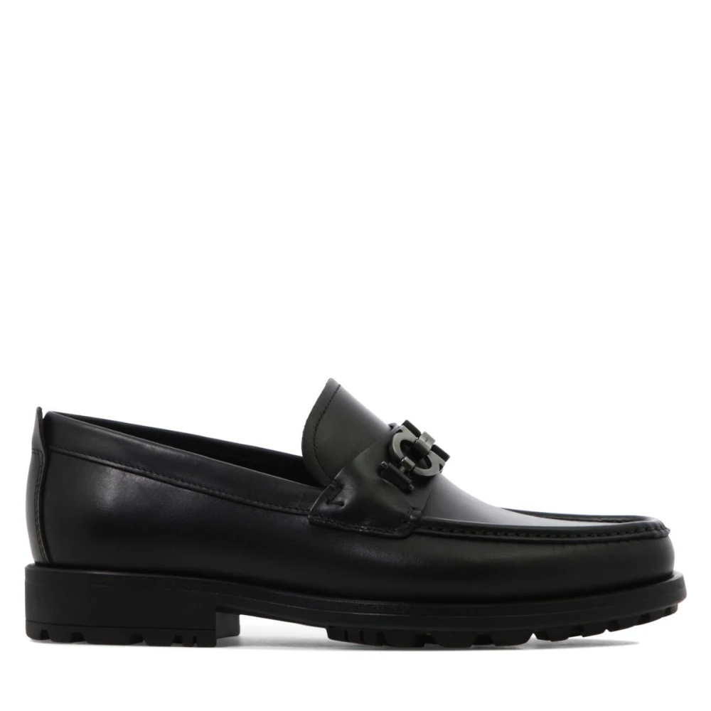 Salvatore Ferragamo Platte schoenen Black Heren