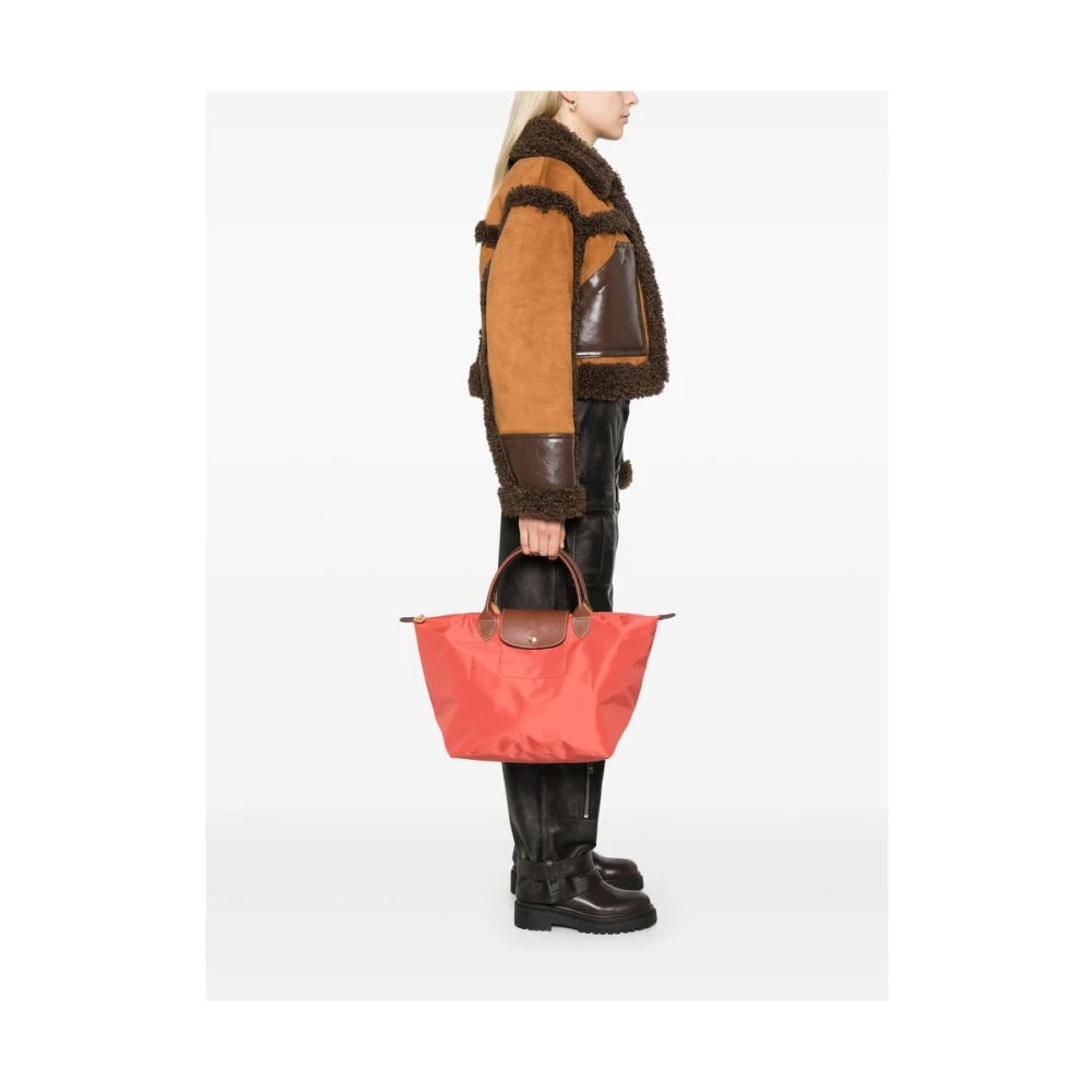 Longchamp Koraalrode Opvouwbare Tas Red Dames