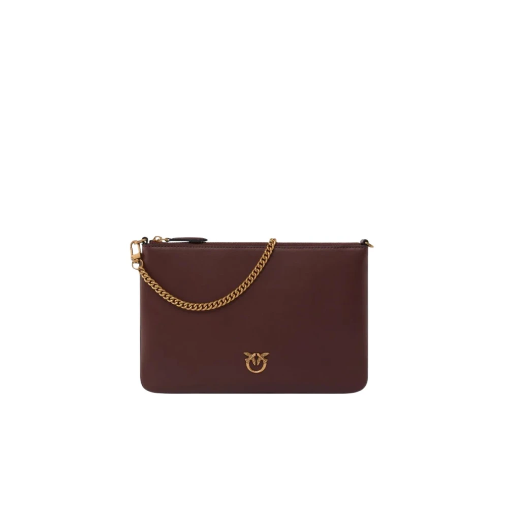 Pinko Women's Red Clutches, One Size, Flat Love Bag Simply