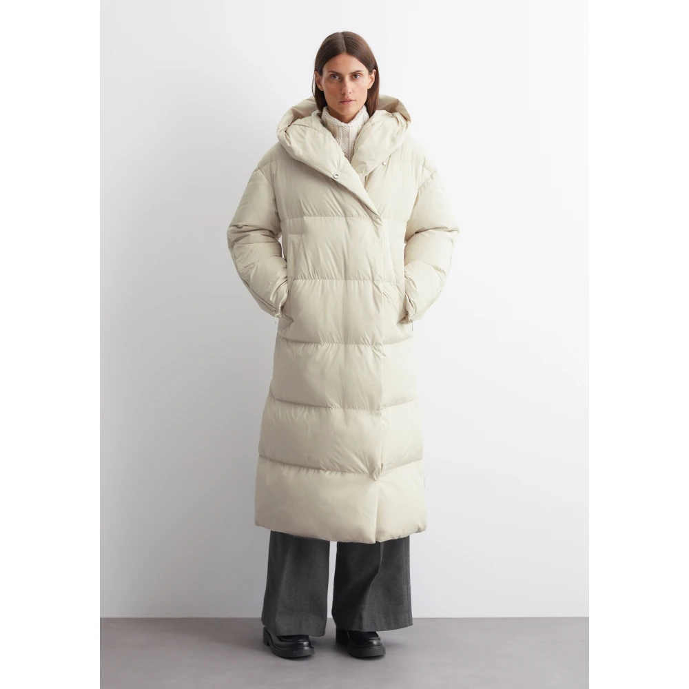 Marc O'Polo Relaxte gewatteerde jas met capuchon Beige Dames