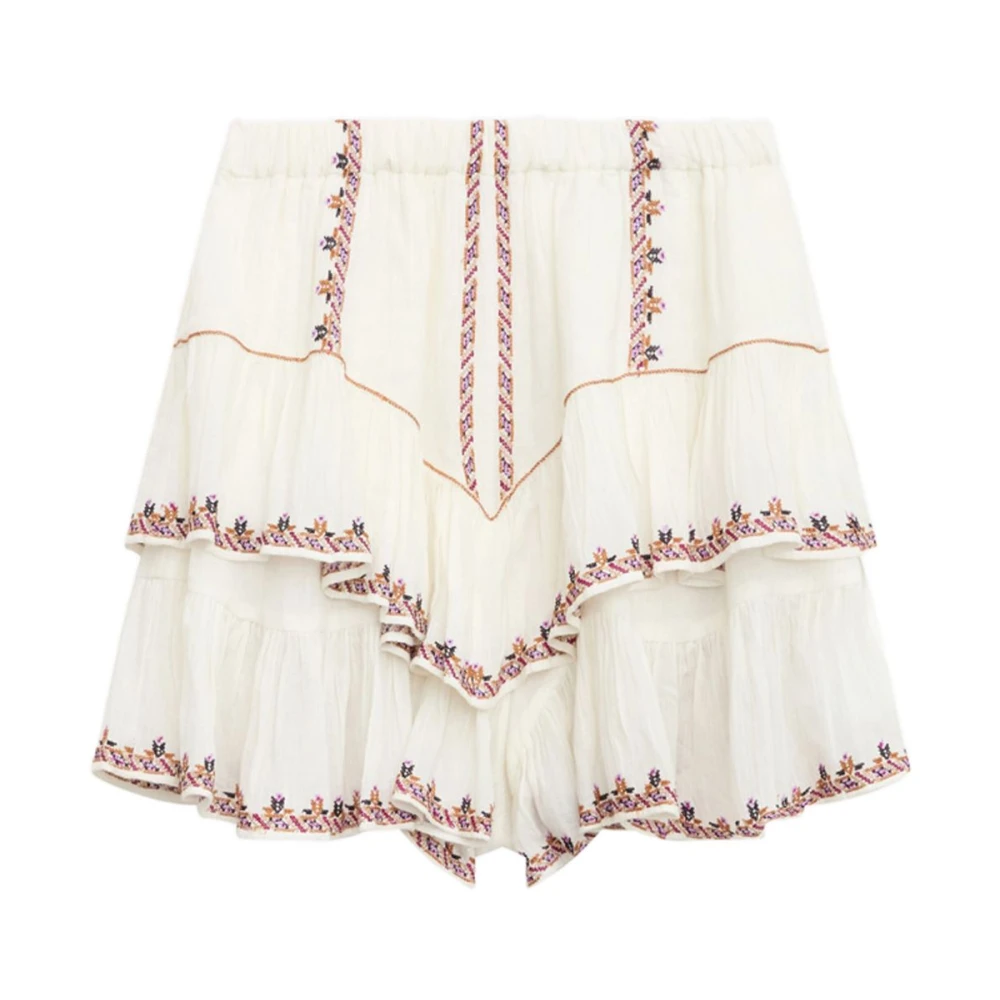 Isabel Marant Étoile Denim shorts met een moderne twist White Dames