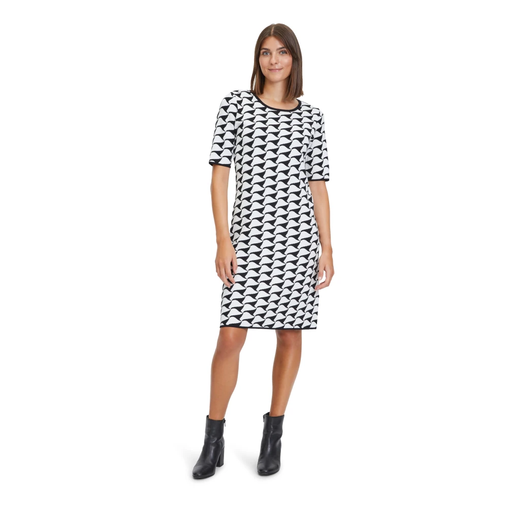 Vera Mont Jacquard Gebreide Jurk White Dames