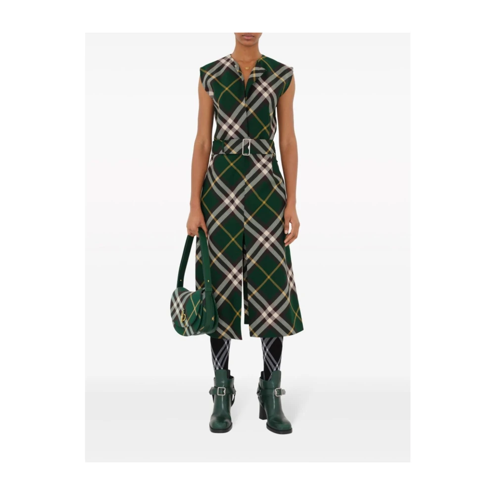 Burberry Midi Dresses Green Dames