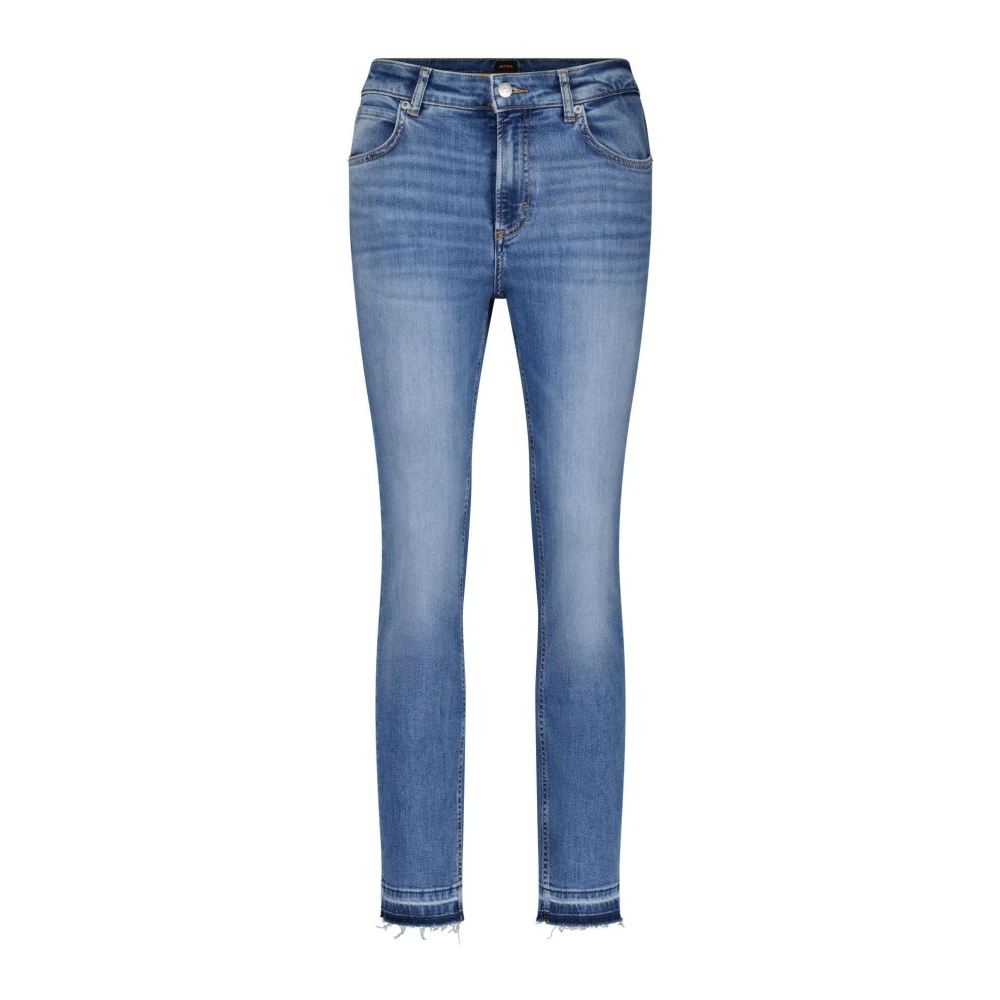 Hugo Boss Slim-Fit High-Waist Denim Jeans Blue Dames