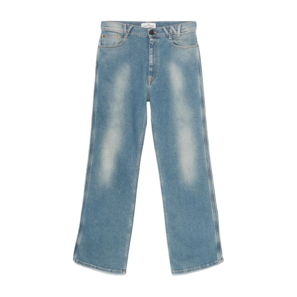 Vivienne Westwood Stretch Denim Five-Pocket Jeans Blue Heren