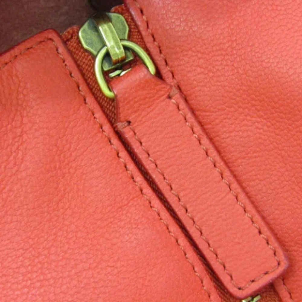 Celine Vintage Pre-owned Leather totes Orange Dames