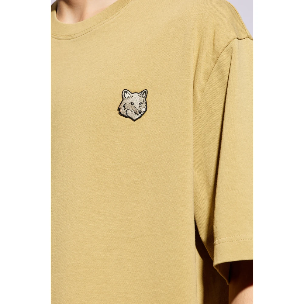 Maison Kitsuné T-shirt met logo Green Heren