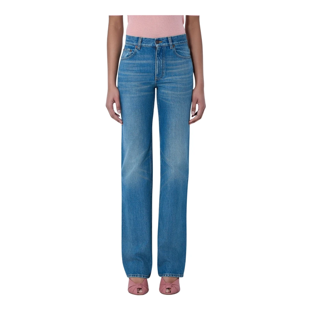 Chloé Women's Blue Straight Fit Jeans, W26, Straight-Leg Denim Jeans