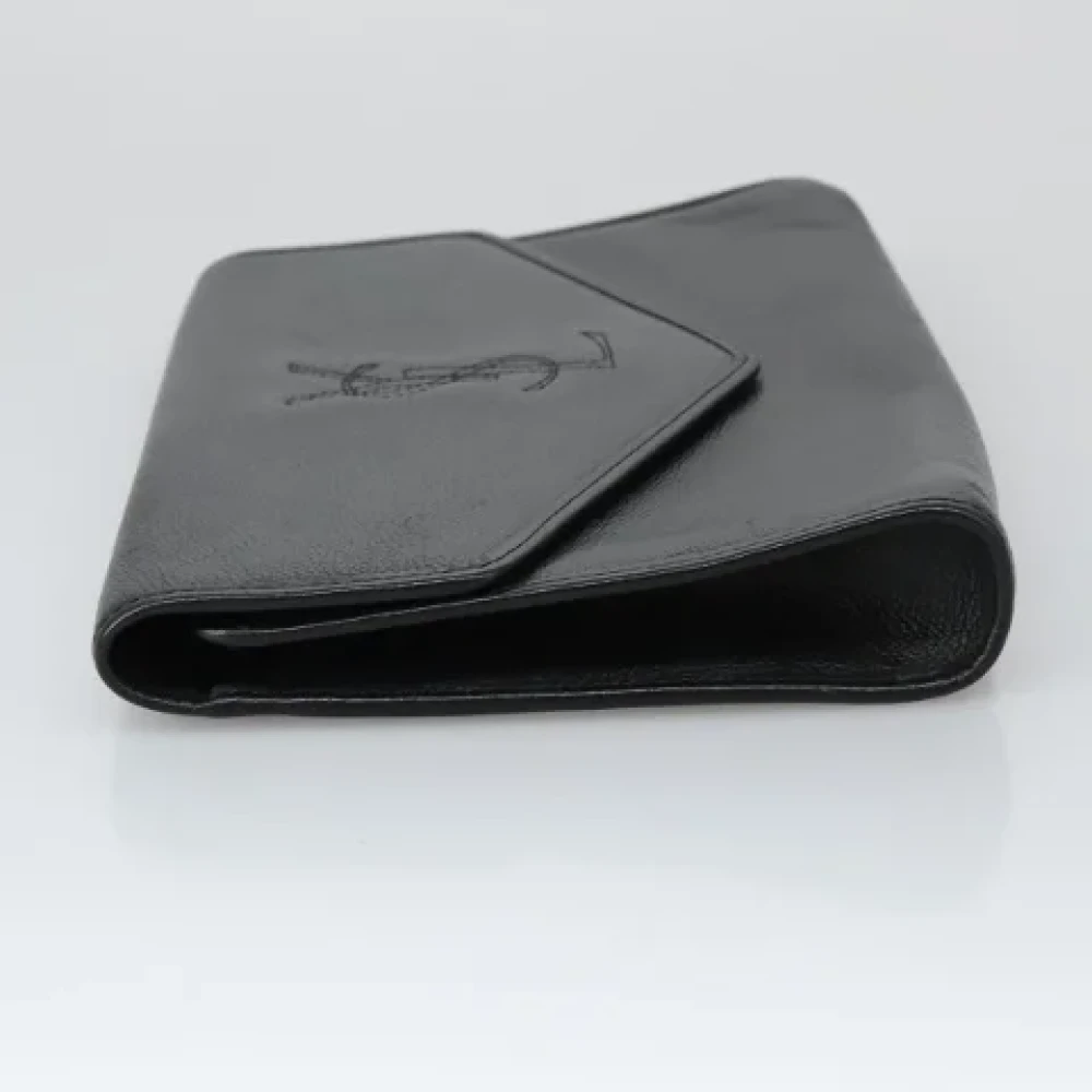 Saint Laurent Vintage Pre-owned Leather clutches Black Dames