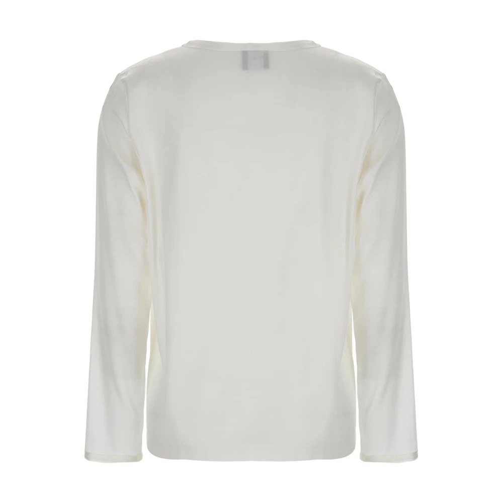 Plain Units Witte Zijden Blouse Lange Mouwen White Dames