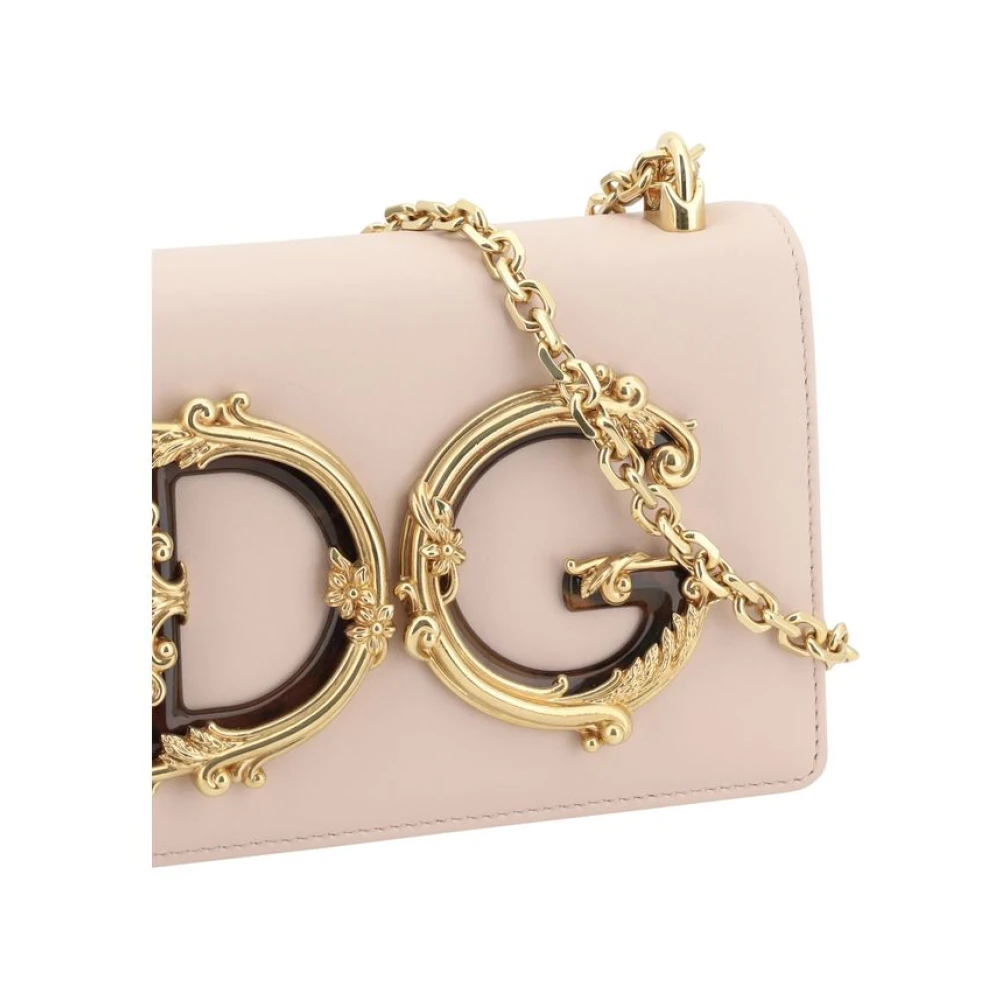 Dolce & Gabbana Barok Ketting Schoudertas Pink Dames