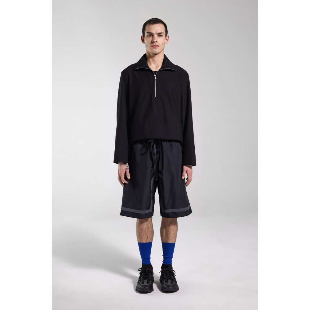 Stutterheim Reflecterende Nylon Knielange Shorts Black Heren