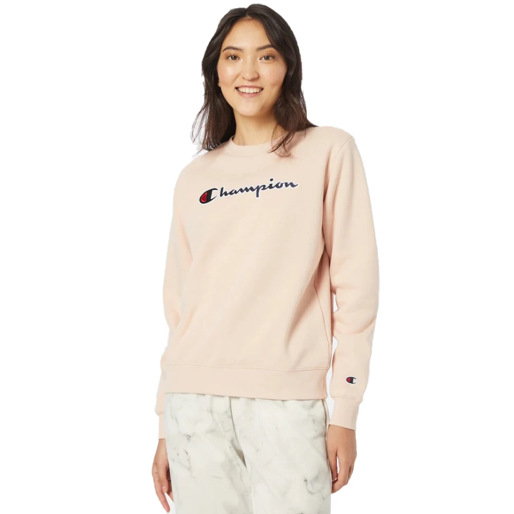 Champion Crewneck Sweatshirt Pink Dames