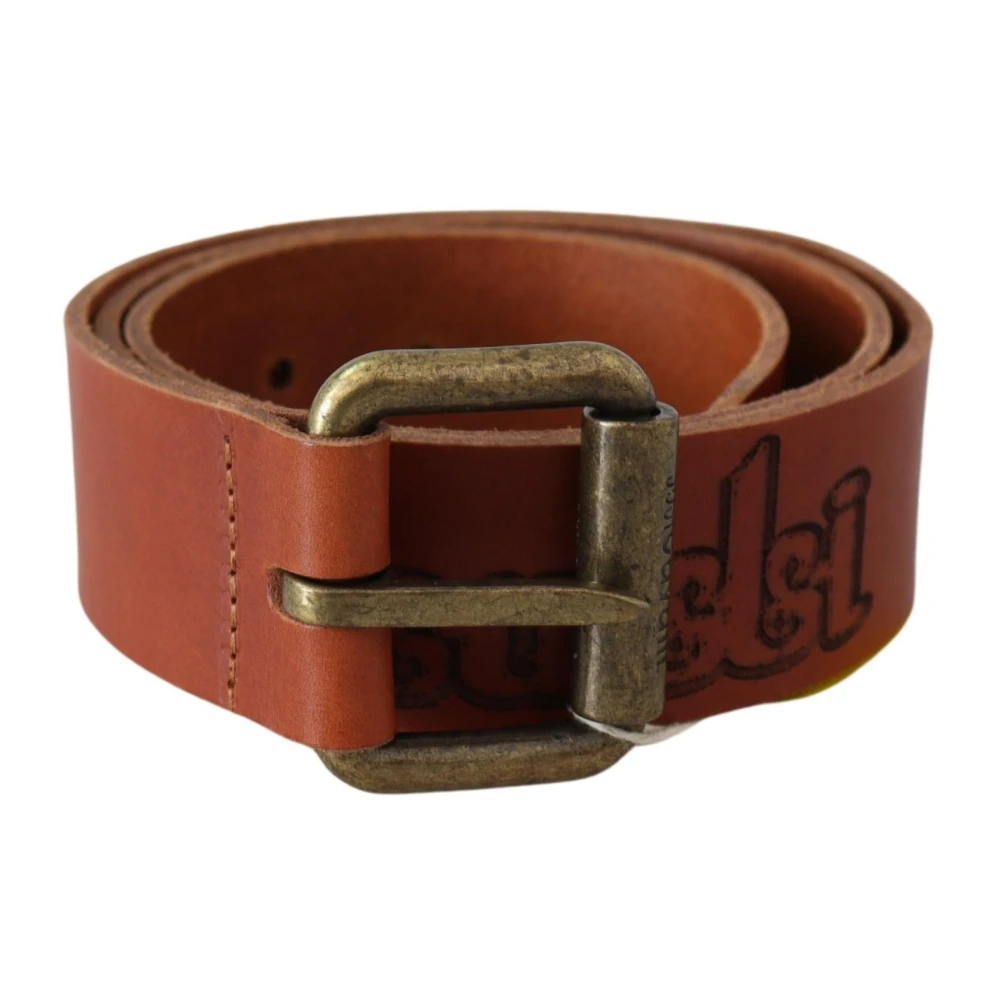 Just Cavalli , Belts, Female, Brown, One Size, Stylish Brown Leather Logo Belt