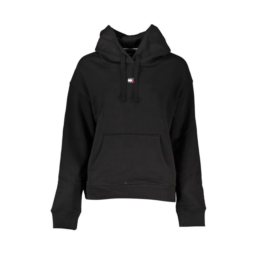 Tommy Hilfiger Women's Black Cotton Hoodie Sweatshirt - Hoodies - L- Sweatshirts & Hoodies