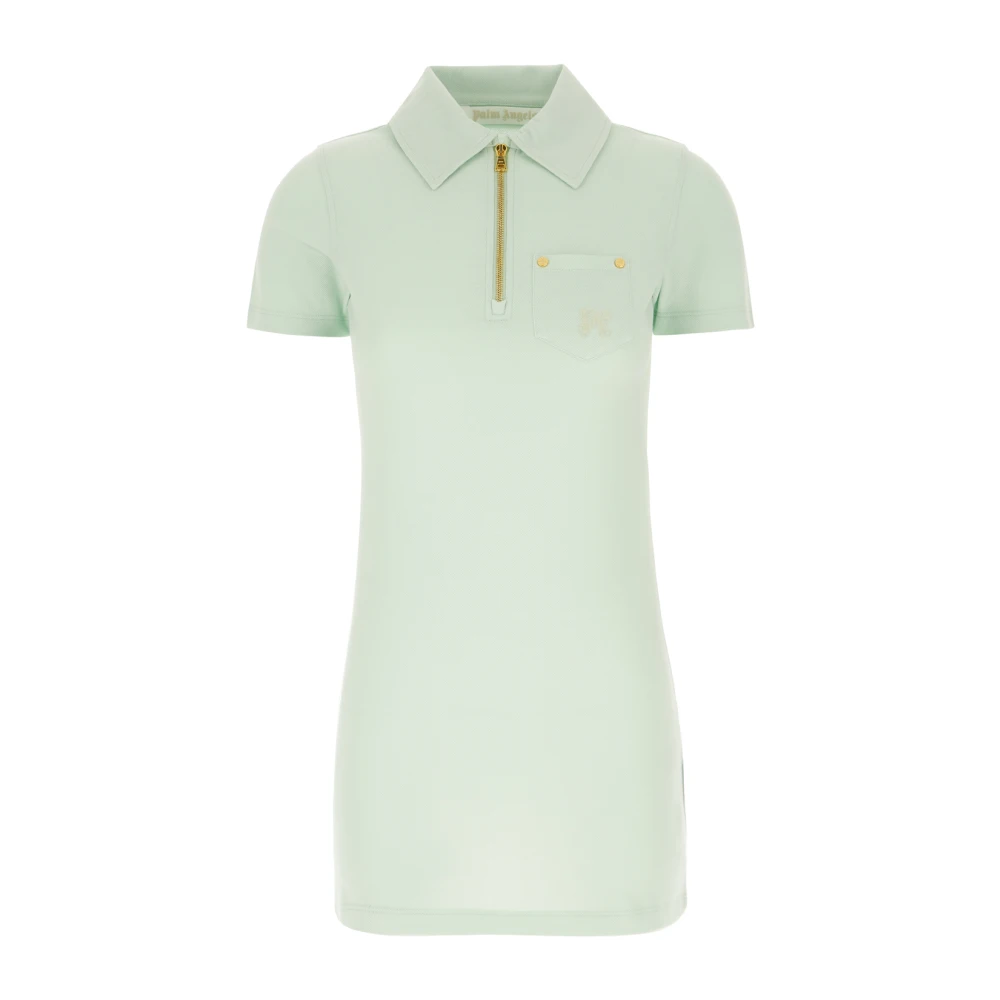 Palm Angels Vestido Polo De Piqué Dresses Mujer Verde S