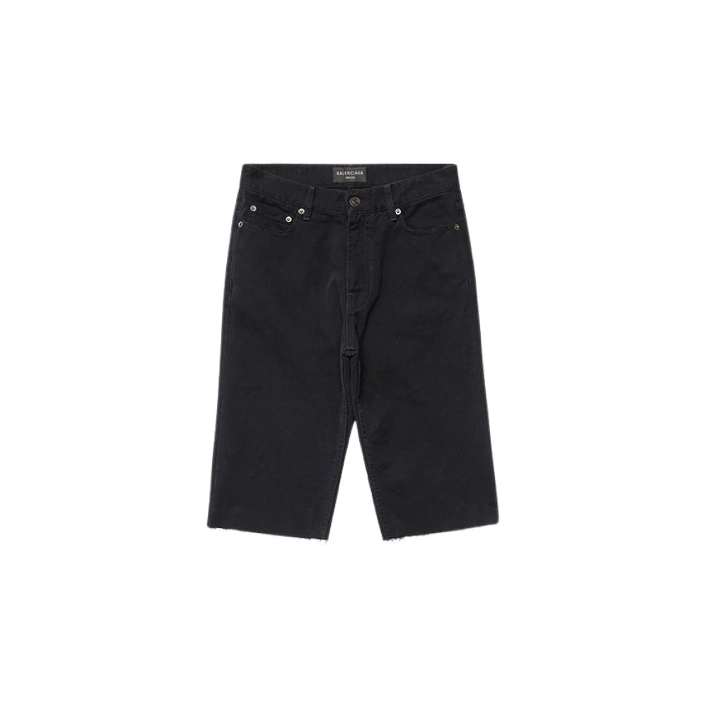 Balenciaga Dikke Japanse denim shorts Black Heren