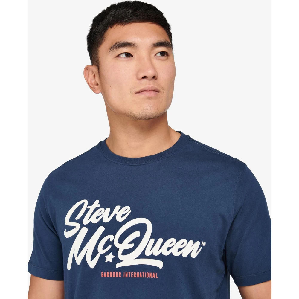 Barbour Murrey Grafisch T-Shirt Steve McQueen Collectie Blue Heren