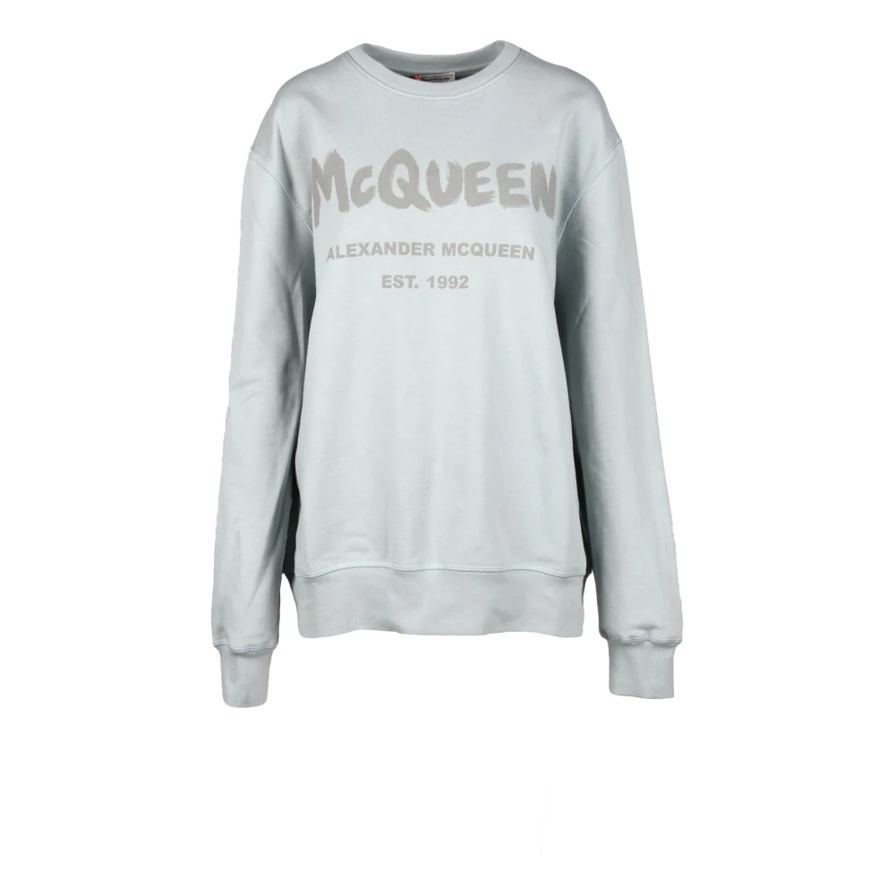 Alexander mcqueen Katoenen Gebreide Trui Gray