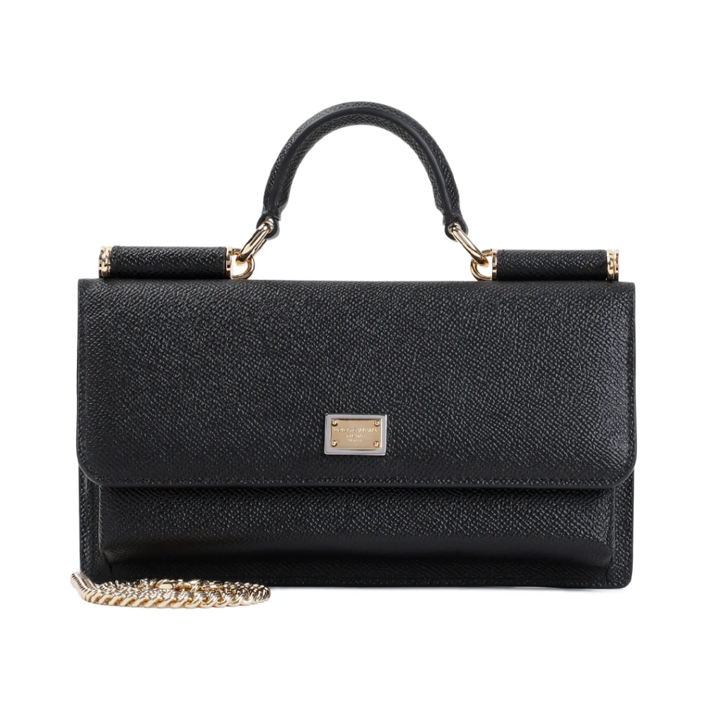 Dolce & Gabbana Dauphine Telefoon Tas in Zwart Black Dames