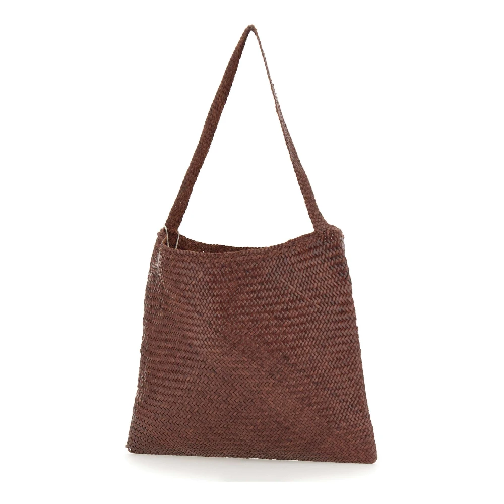 Dragon Diffusion Tabak Leren Tote Tas Brown Dames