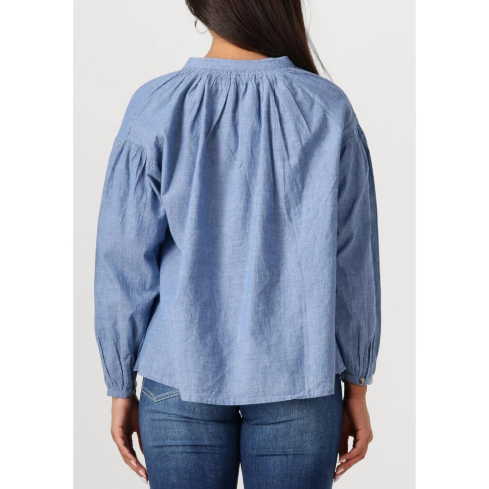 Vanessa Bruno Lichtblauwe Denim Look Blouse Blue Dames