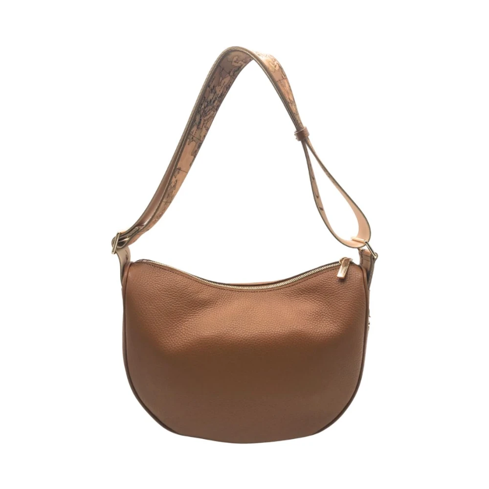 Alviero Martini 1a Classe Klassieke Geo Print Schoudertas Brown Dames