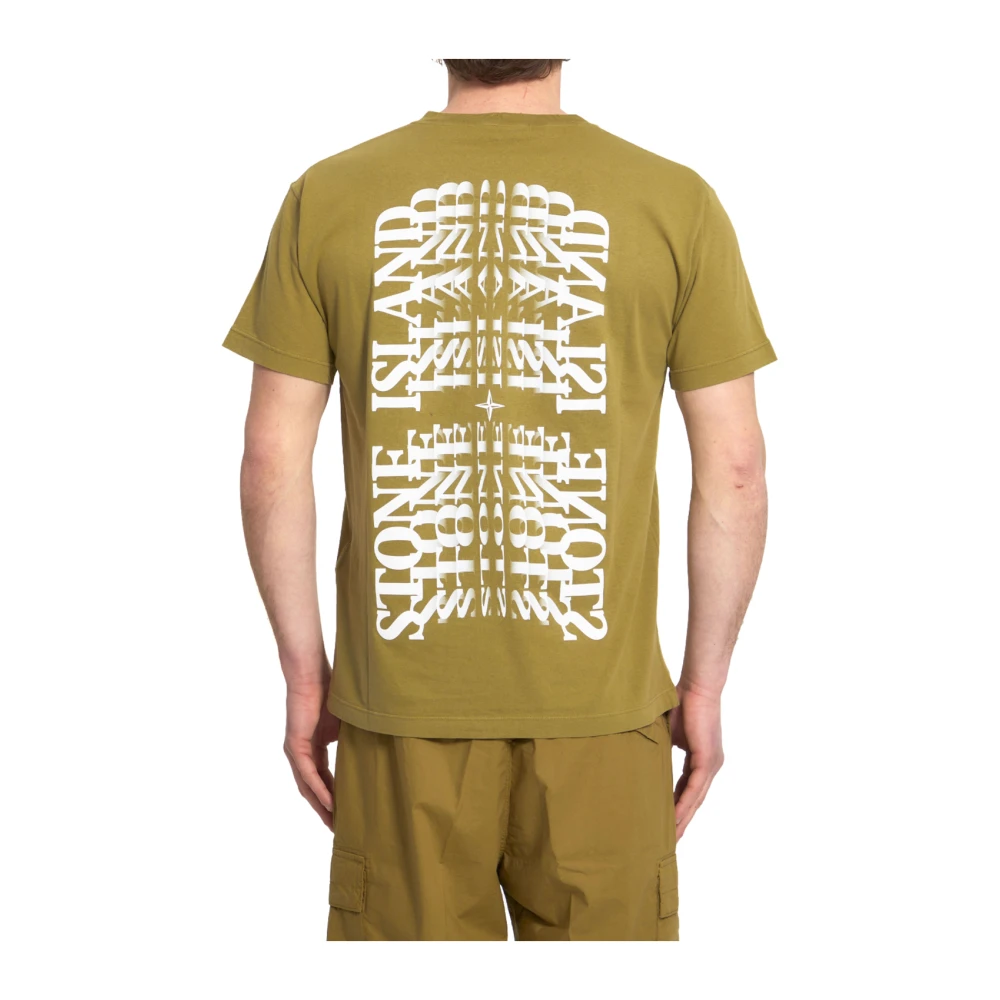 Stone Island Militaire Stijl T-shirts en Polo's Green Heren
