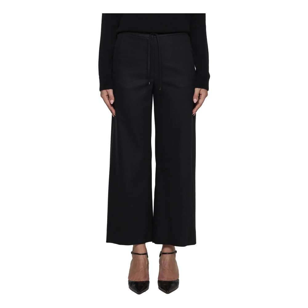 Max Mara Floria Zwarte Wollen Broek Black Dames
