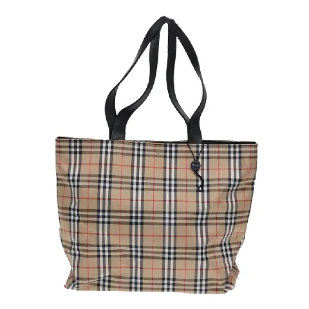 Burberry Vintage Pre-owned Leather handbags Beige Dames