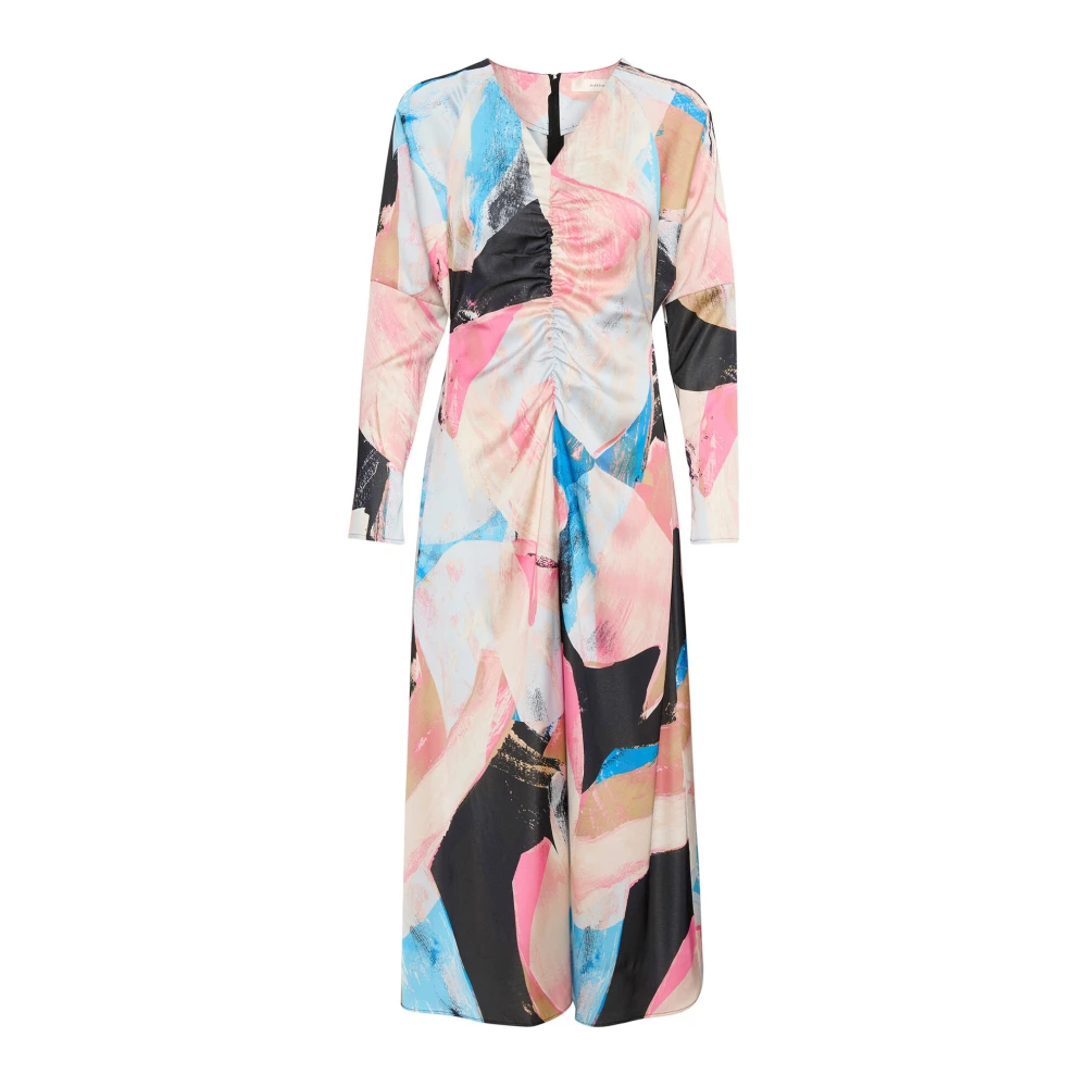 InWear Lichtroze Jurk met V-Hals Multicolor Dames