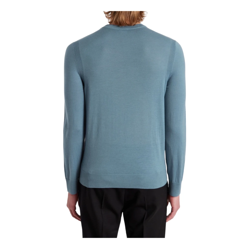Paul Smith Navy Merinowollen Trui Blue Heren