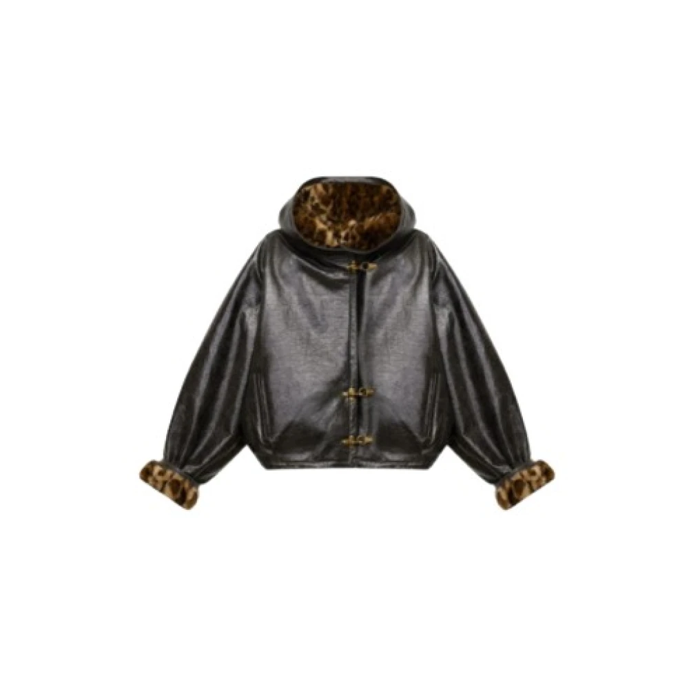 Isabel Marant Leopard Lyxig Blouson Jacka Black, Dam