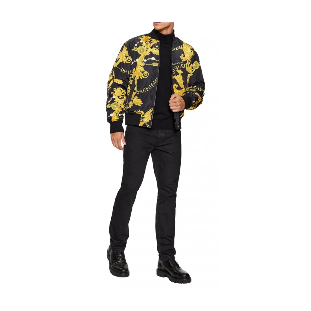 Versace Jeans Couture Omkeerbare Bomberjack met Print Black Heren