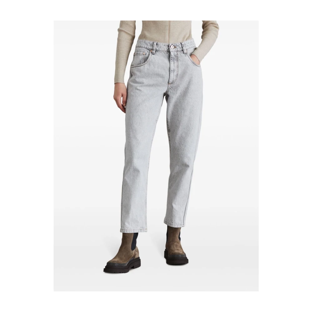 BRUNELLO CUCINELLI Stijlvolle Jeans voor Mannen Gray Dames